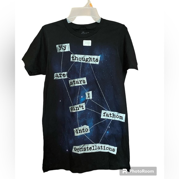 The Fault In Our Stars My Thoughts Are Stars Mens/Unisex Black T-Shirt | Small - Picture 3 of 8